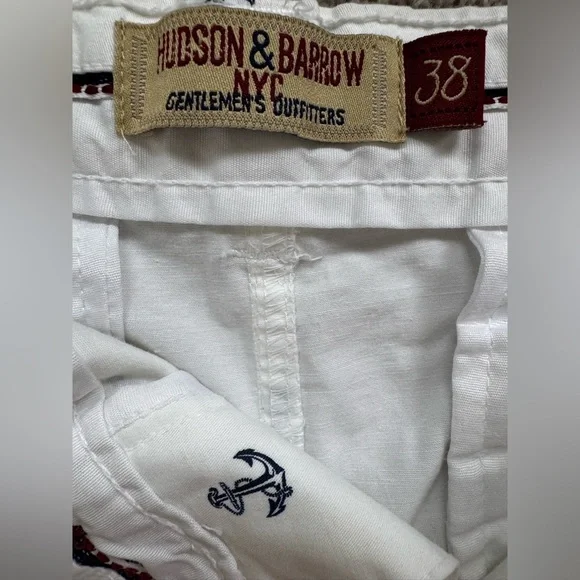 White Anchor Print Men Shorts US38 - Picture 4 of 4